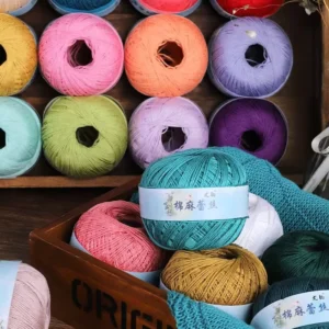 100% Organic Cotton Spun Yarn Hand Woven Mercerized Dyed Eco Friendly Pattern for Crochet Knitting Weaving