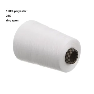 100% Pes Virgin 21S Ring Spun Yarn Polyester Spun Yarn For Knitting