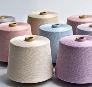 100% Polyester 32S Ring Spun Yarn High Strength Eco Friendly for Socks Machine Knitting