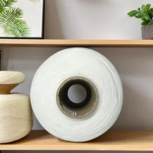 100% Polyester 40S 3 GRS Raw White Cone Sewing Thread Recycled 100% Polyester Yarn for Sewing