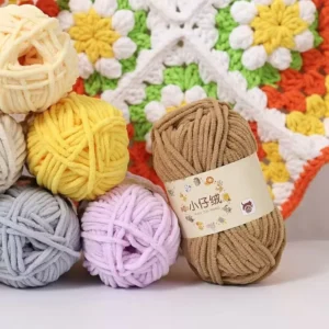 100% Polyester Chenille Yarn Soft Strong Hand Knitting Blended Yarn High Strength Cotton Blended Yarn Dyed Pattern 50g Recycled