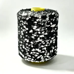 100% Polyester Colorful Fancy Oval Sequins Yarn Dyed Pattern HandKnitting Yarn for Garments FancySequinYarn for Sewing