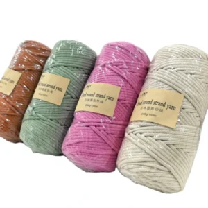 100% Polyester Cotton Thick Rope Dyed Pattern Hollow Strand Stylish Fancy Style Basket Yarn Stylish Basket Rope