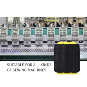 100% Polyester Crochet Knitting Yarns pp Black 60/2 Sewing Blended Yarn