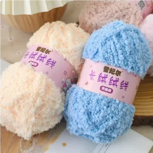 100% Polyester Crochet Yarns 24 Colours Skin-Friendly & Recycled Fancy Knitting Weaving for Autumn Winter Dyed