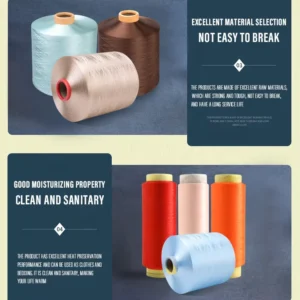 100% Polyester DTY Yarn 150D Dope Dyed Eco-Friendly Anti-Bacteria Recyclable GRS Certified for Textile Weaving & Sewing