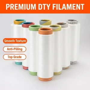 100% Polyester DTY Yarn 75D 36F 150D 48F 300D 96F NIM SIM HIM Eco-Friendly Recyclable for Knitting Weaving Sewing