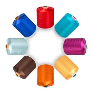 100% Polyester DTY Yarn Dope Dyed FDY DTY Filament for Webbing Straps Elastic Bags Socks Knitting Carpet Curtain Home Textile