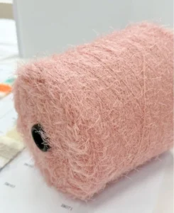100% Polyester Fancy Dyed Feather Yarn 15s Model Strong for Hand Knitting Embroidery and Textile Weaving