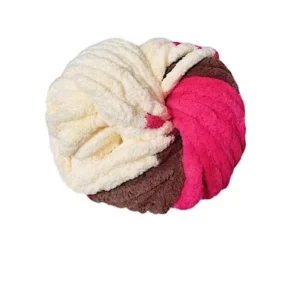 100% Polyester Fancy Knitting Yarn 2CM Extra Thick Colorful Hand Weaving Crochet Ice Stripe Line Scarf Yarn Ball