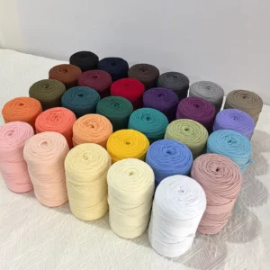 100% Polyester Fiber T Shirt Yarn Custom-made 300g 400g 500g for Crochet Hand Knitting Fancy Yarn