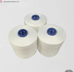 100% Polyester High Tenacity Eco Friendly Spun Yarn Raw White Ring Spun Technology Dyed Cone Sewing Thread From 16 2 to 83 3