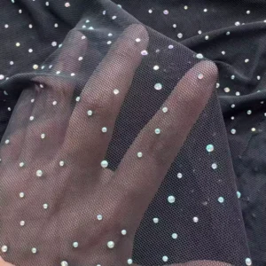 100% Polyester Mesh Fabric 40S40S Yarn Count Anti Pill Breathable Flame Retardant Customizable Jacquard Embossed Weft Suede Bag