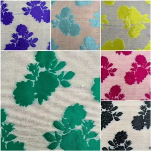 100% Polyester Metallic Brocade Jacquard Woven Fabric Wrinkle Resistant Medium Weight for Dresses Shirts & Skirts