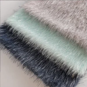 100% Polyester Metallic Jacquard Yarn Solid Long Pile Knitted Plush Fabric 700gsm for Auto Upholstery Toys Bags Fashion