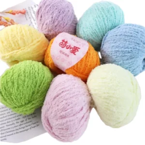 100% Polyester Premium Fancy Yarn Space Dyed Semi Face Velvet for Knitting Weaving High Tenacity Colour Coordinated