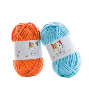 100:Polyester Skein-friendly Chenille Fancy Yarn for Baby Scarf