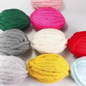 100% Polyester Soft Chunky Chenille Yarn Hand Knitting Crochet Bulky Thick Giant High Tenacity Dyed Pattern Chenille Yarn