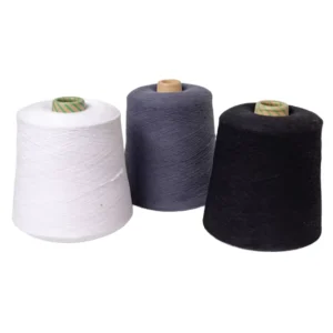 100% Polyester Spun Yarn Raw White Ne 20S 30S High Tenacity High Strength Fancy Embroidery Sewing Yarn for Socks Dyed Pattern