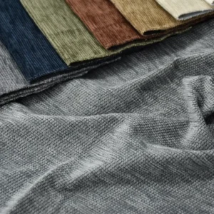 100% Polyester Suede Plain Sofa Fabric Chenille Upholstery Textiles Fabric for Sofa Home Textile