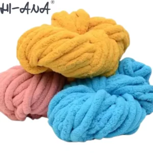 100% Polyester Super Soft Thick Chunky Chenille Yarn for Hand Knitting Embroidery Dye-Patterned Knitting Yarn