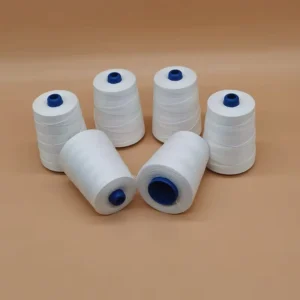 100% Polyester Textured Yarn White Industrial Use Bulk Order Available Made in China White Polyester Sewing Thread