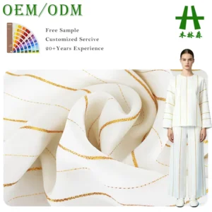 100% Polyester Woven Metallic Yarn CEY Fabric