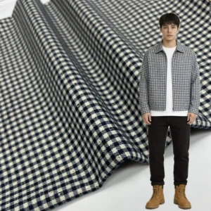 100% Polyester Woven Yarn Dyed Little Check Plaid 0.8cm Fashion Fabric Soft for Kids Children Student School Uniforms