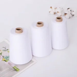 100 Polyester Yarn Ring Spun Weaving Knitting Ne 20 2 30 2 32 2 40 2 42 2 Polyester Spun Yarn
