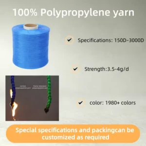 100% Polypropylene Flame-Retardant FDY Yarn Strength 3.5-4.0g /den Is Suitable for Clothing Auxiliary Fabrics FDY PP Yarn
