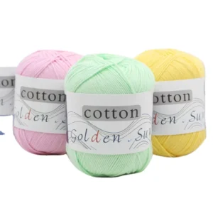 100% Pure Cotton Yarn Dyed Spun Yarn for Baby Sweaters and Clothes for Hand Knitting and Sewing