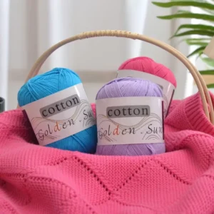 100% Pure Cotton Yarn Dyed Spun Yarn for Hand Knitting Baby Sweaters and Clothes