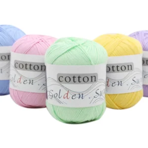 100% Pure Cotton Yarn For Baby Sweaters And Clothes High Strength Hand Knitting Yarn