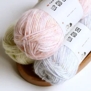 100% Recycled Cotton Yarn 50g 8 Strands Hand Knitting Baby Wool for Crochet and Knitting for Weaving