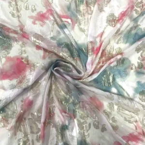 100% Soft Silk Jacquard Fabrics Luxury Lurex 100% Real Woven Technics for Women Dress for Clothing Garments