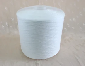 100% Spun Polyester Yarn Raw White Recycle Ring Spun Polyester Yarn 20S 30S 40S 50S 60S for Knitting