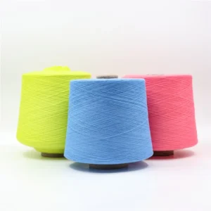 100% Spun Polyester Yarn Raw White Recycled Ring Spun Polyester Yarn 32S/2 High Strength for Knitting Sewing Weaving
