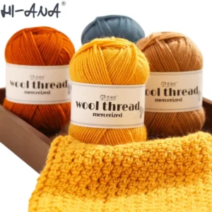 100% Wool Thread 3ply 50g Dyed Fancy Merino Yarn for Hand Knitting Crocheting Sweater Hat Weaving