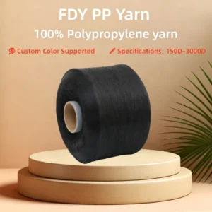 1000D Black 100% Polypropylene FDY Yarn Is Suitable for Suitcase Fixing Strap Fixed Snap on Strap