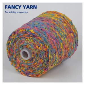 1000KG MOQ Segment Dyed Chrysanthemum Bean Yarn Colorful Textured Fancy Yarn for Knitting Crochet