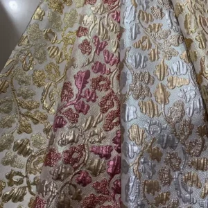 100%P Metallic Brocade Jacquard Fabric for Lady Dress
