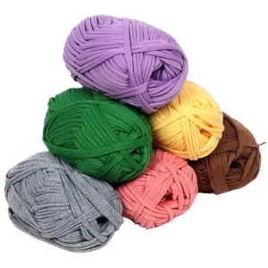 100g 100% Polyester Dyed High Tenacity Chenille Crochet T Shirt Yarn for Knitting & Weaving Bags