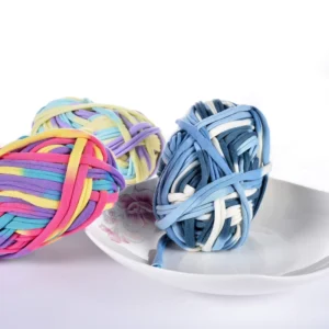 100g 100% Polyester T-shirt Yarn Embroidery Weaving Knitting Handbag Crochet-Dyed Recyclable Fancy Yarn Ring Spun Strong