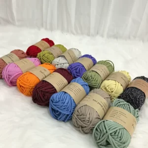 100g 4mm High Tenacity Spun Tech Soft Acrylic Yarn Dyed Hand Knitting Blended Yarn for Storage Basket Blankets