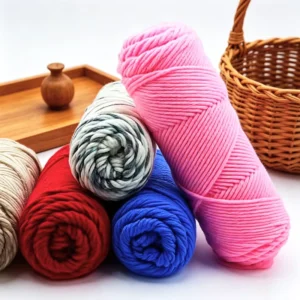 100g Ball Cotton Blended Yarn for Embroidery Use High Tenacity Eco Friendly Dyed Ring Spun Hand Knitting Sweaters