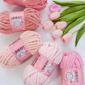 100g Chunky Chenille Yarn Hand Knitting and Crochet 10mm Fancy Chunky Chenille Yarn