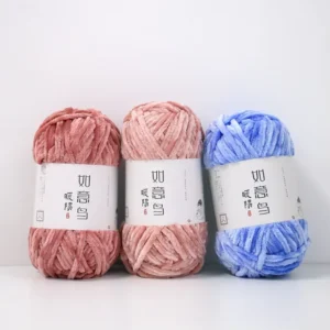 100g Knitting Crochet Pleuche Weaving Scarf Vegan 6mm Soft Warm Fleece Plush Yarn Polyester Velvet Fancy Fluffy Chenille Yarn