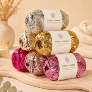 100g Packing Metallic Color Fabric Strip Knitting Yarn DIY Hand Crochet Strip Chunky Yarn Weaving Craft Yarn Fabric Strip Yarn