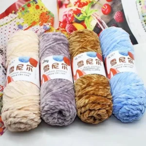 100g Polyester Nylon Chenille Fancy Yarn High Strength Anti Bacteria for Hand Knitting Crochet DIY Projects