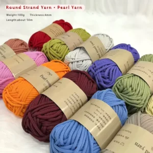 100g Premium 100% Polyester Knitting Yarn for Hand Knitting & Crochet 4mm Circular Yarn High Tenacity for T Shirt